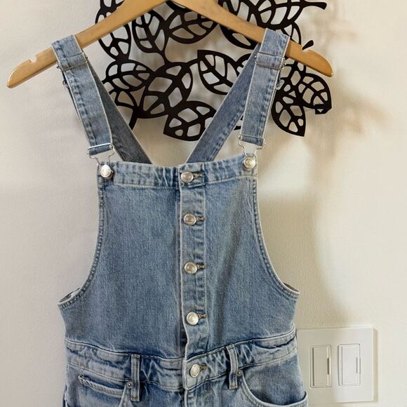 Free People Shelby Overalls in Blue 28 - Picture 4 of 14